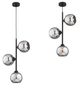 Brilagi - Lustr na lanku DIOR 3xE27/60W/230V černá/kouřová šedá