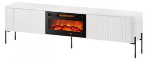 TV stolek/skříňka s krbem Wompor 190 EF, Barva: černá 5903211543814