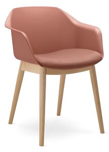 LD SEATING - Židle RIVA RI-01,D s dřevěnou podnoží