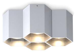 Hexagon 4 GU10 přisazené svítidlo Stříbrná