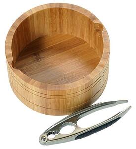 Miska na ořechy s louskáčkem, ø 16,6 cm, bambus, kulatá KESPER 62822