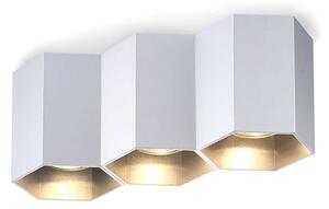 Hexagon 3 GU10 přisazené svítidlo Stříbrná