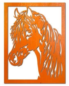 Vyřezávaný obraz na stěnu z dřevěné překližky hlava koně
