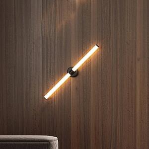 Maytoni Nástěnné LED svítidlo Axis, zlatá barva, výška 63 cm, Mosaz / zlato, Obývací pokoj / jídelna, Hliník, Moderní