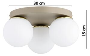 Brilagi - Stropní svítidlo MILO ECRU 1xE27/60W/230V pr. 15 cm béžová/zlatá