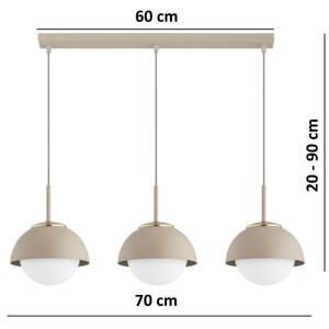 Brilagi - Lustr na lanku COSMO 3xE27/60W/230V béžová/zlatá