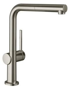 Dřezová baterie Hansgrohe Talis vytahovatelný výtok vzhled nerezu 72808800