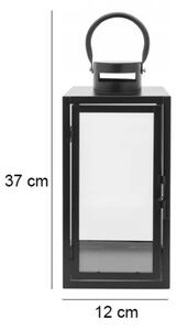 Dekorační lucerna TOWER 38 cm černá