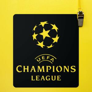 DUBLEZ | Dřevěný obraz na zeď - Liga mistrů UEFA