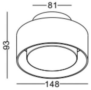 Metal Round LED přisazené svítidlo Zlatá