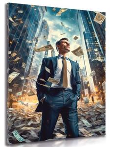 Obraz byznysmen z Wall Street - 80x120