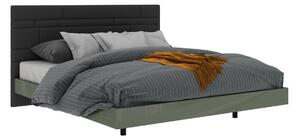Manželská postel 180x200 MELOSIA - zelená / šedá