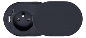Solight PP124CB-PD20 - Vestavná zásuvka 20W 1Z +USB A+C černá