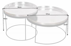 2SET konferenční stolek ELEMENTS TABLET 57/46 CM stříbrný Nábytek | Obývací pokoj | Konferenční stolky | Všechny konferenční stolky