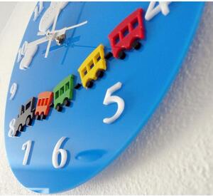Nástěnné hodiny modré do dětského pokoje Rozměr 30 x 30 cm I SENTOP FL-z97