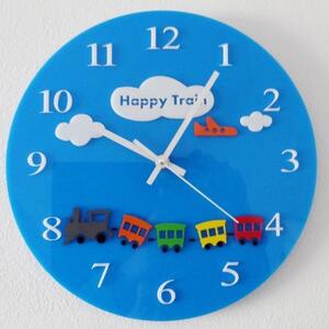 Nástěnné hodiny modré do dětského pokoje Rozměr 30 x 30 cm I SENTOP FL-z97