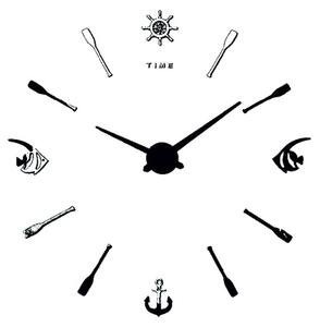 Moderní nástěnné hodiny Ryba Ciferník černá barva Ručičky SENTOP 12S028