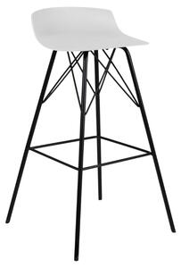 Bílá plastová barová židle Tenzo Tori 71 cm