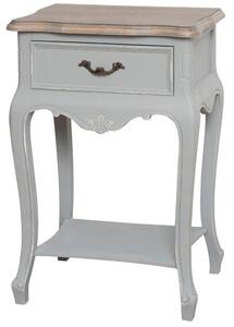 Noční stolek KIMANI - šedý / světle hnědý