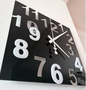 Moderní nástěnné hodiny do kuchyně - Barva: černá, bílá I SENTOP FL-z7