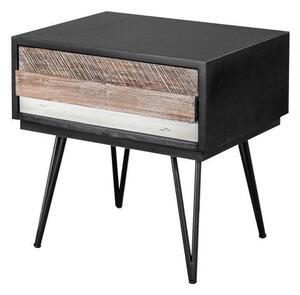 Noční stolek INKA - černý / hnědý