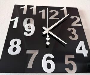 Moderní nástěnné hodiny do kuchyně - Barva: černá, bílá I SENTOP FL-z7