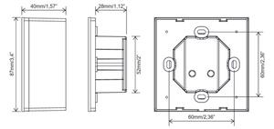 FARO 33988 - Nástěnný dotykový ovladač pro stropní ventilátory 230V černá