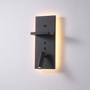Reading Ambient Plate 1 LED nástěnné svítidlo s USB Černá
