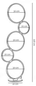 ONLI - LED Stojací lampa RINGS LED/58W/230V 4000K černá