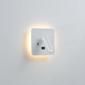 Ambient reading spot LED nástěnné svítidlo s USB Bílá