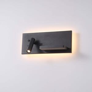 Reading Ambient Plate 2 LED nástěnné svítidlo s USB ČernáPravá