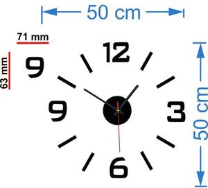 STYLESA Nástenné hodiny nalepovacie XS SANDERO X0089 čierne