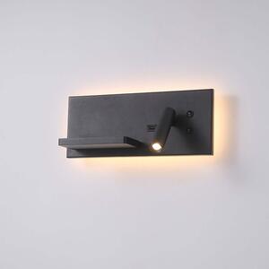 Reading Ambient Plate 2 LED nástěnné svítidlo s USB ČernáLevá
