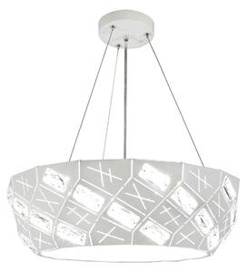 LED závěsný lustr na lanku FLAVIO, bílý, 36cm