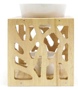 Klasická aromalampa ITEM Wooden Frame, se dvěma miskami, dřevěný rám, moderní design