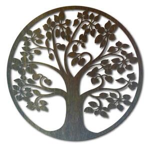 Moderní obraz na stěnu strom kruh z dřevěné překližky topol LONITIF