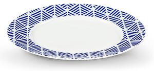 German LIVIDUS Dezertní talíř / pr. 19 cm / bílá/modrá