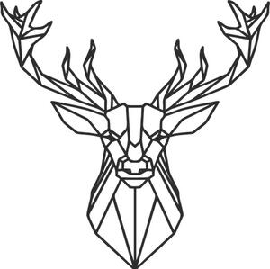 STYLESA vyřezávaný dřevěný obraz jelen PR0232 černá