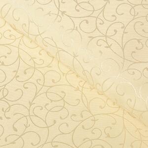 Goldea dekorační látka na ubrusy - vanilková perokresba - šířka 150, 300 cm 150 cm