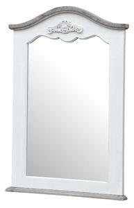 Závěsné zrcadlo IZAURA - bílé / hnědé