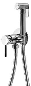 Aqualine Aqualine, Podomítková bidetova baterie se Stop sprškou, hadice 1,2m, kulatá, chrom, SK302