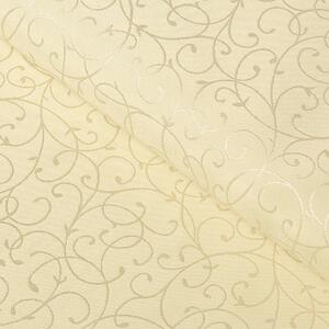 Goldea luxusní dekorační látka na ubrusy - vanilková perokresba - šířka 150, 300 cm 300 cm