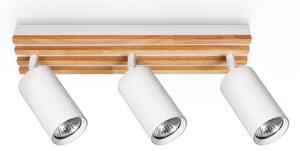 Brilagi - Bodové svítidlo SELE WOOD ACOUSTIC 3xGU10/30W/230V bílá/dřevo