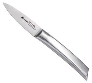 6-dílná sada nožů z nerezové oceli Bergner / dřevěný blok / stříbrná / hnědá