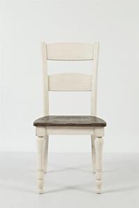 Stylová jídelní židle EMILIA - antická bílá / hnědá