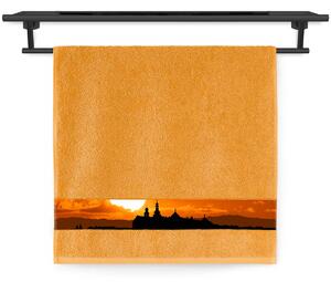 Ručník Veba NORA Klášter Broumov západ slunce oranžová Velikost: 50x100 cm