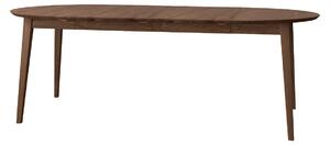 Dubový kulatý rozkládací stůl 90 - 190 cm tabákový Orbetello