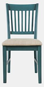 Jídelní židle EMILIA - tmavě modrá / krémová