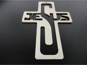 Křížek ze dřeva Jezus rozměr: 260x187 mm