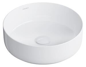 OMNIRES TULSA355BP - Umyvadlo na desku TULSA pr. 36 cm keramika/lesklá bílá